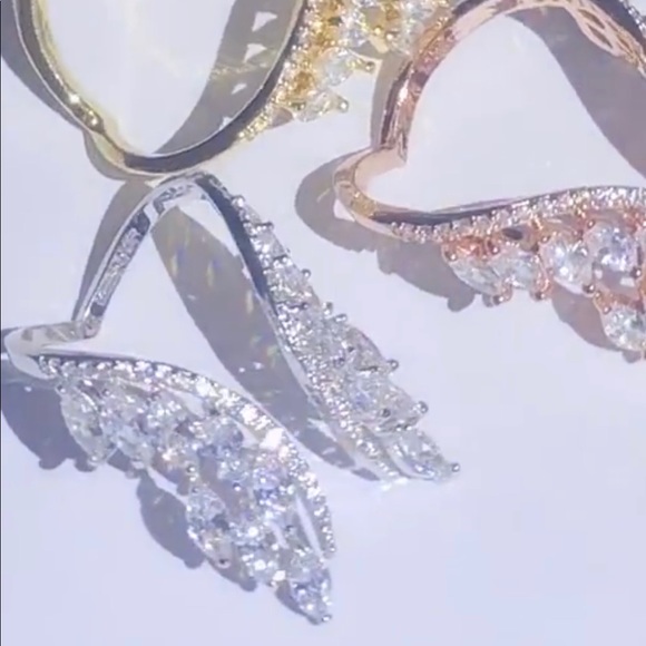 ANGEL Crystal Wings ♡ AAA Cubic Zirconia Ring GIFT - Picture 3 of 8